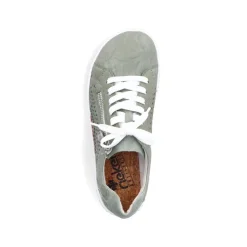 Rieker Antistress Damen Schnürschuh Sneaker Leder Lochmuster Reißverschluss grün S13 52824-52