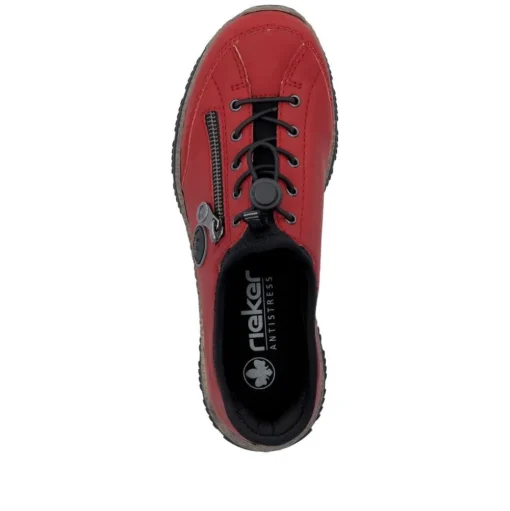 Rieker Antistress Damen Slipper Schnellschnürung rot S24 N3267-33