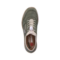 Rieker Antistress Damen Slipper Memosoft Decksohle Schnellschnürung grün S13 N42G0-52