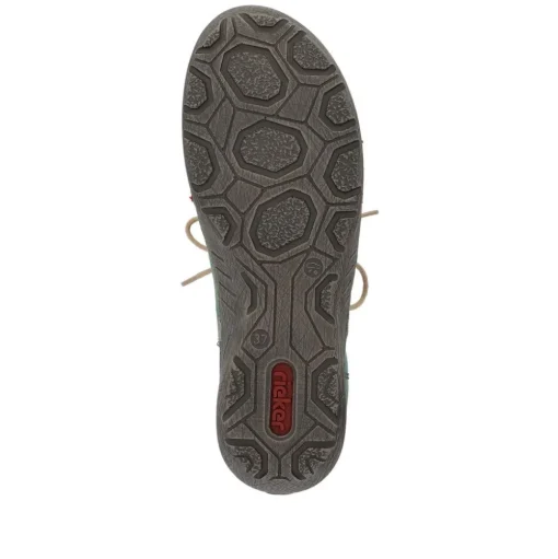 Rieker Antistress Damen Schnürschuh mehrfarbige Ösen grün S23  52507-52