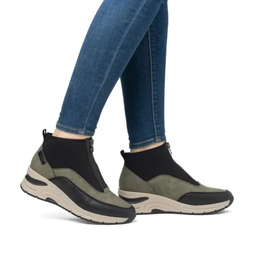Rieker Antistress Damen Stiefelette Keilabsatz grün S24 N9362-54
