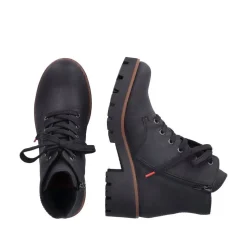 Rieker Antistress Damen Schnürstiefel Schnürboot schwarz S22 79240-00
