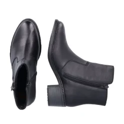 Rieker Antistress Damen Stiefelette Leder komfortweite schwarz S23  70150-00