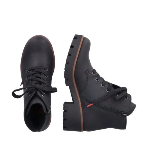 Rieker Antistress Damen Schnürstiefel Schnürboot schwarz S22 79240-00