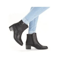 Rieker Antistress Damen Stiefelette Leder komfortweite schwarz S23  70150-00