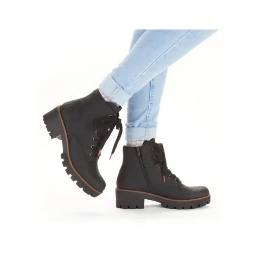 Rieker Antistress Damen Schnürstiefel Schnürboot schwarz S22 79240-00