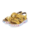 Rieker Antistress Damen Trekkingsandale ultraleicht  Gummibänder gelb S13 67898-68