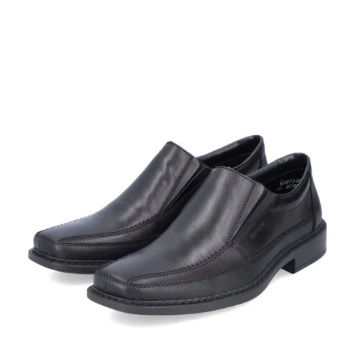 Rieker Antistress Herren Slipper elegant Leder Extraweite- H schwarz S13 B0873-00