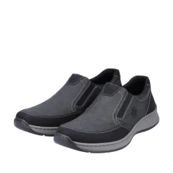 Rieker Antistress Herren Slipper Schlupfschuh Extraweite Wechselfußbett schwarz S23 14362-00