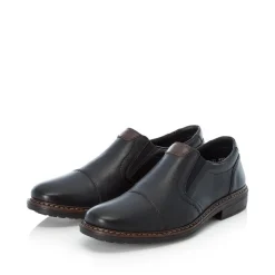 Rieker Antistress Herren Slipper Leder klassisch schwarz S13 17659-00