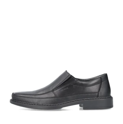 Rieker Antistress Herren Slipper elegant Leder Extraweite- H schwarz S13 B0873-00