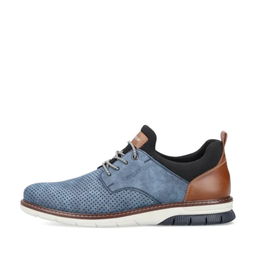 Rieker Antistress Herren Slipper Lochmuster blau S13 14450-14