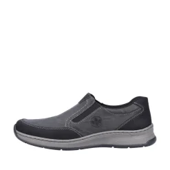 Rieker Antistress Herren Slipper Schlupfschuh Extraweite Wechselfußbett schwarz S23 14362-00