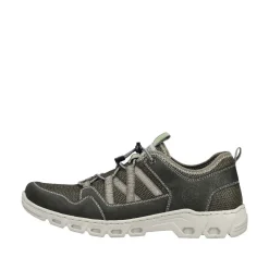 Rieker Antistress Herren Slipper Schlupfschuh Schnellschnürung Wechselfußbett grün S12 14555-54