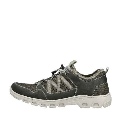 Rieker Antistress Herren Slipper Schlupfschuh Schnellschnürung Wechselfußbett grün S12 14555-54
