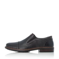 Rieker Antistress Herren Slipper Leder klassisch schwarz S13 17659-00