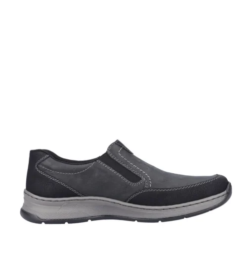 Rieker Antistress Herren Slipper Schlupfschuh Extraweite Wechselfußbett schwarz S23 14362-00