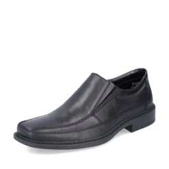 Rieker Antistress Herren Slipper elegant Leder Extraweite- H schwarz S13 B0873-00