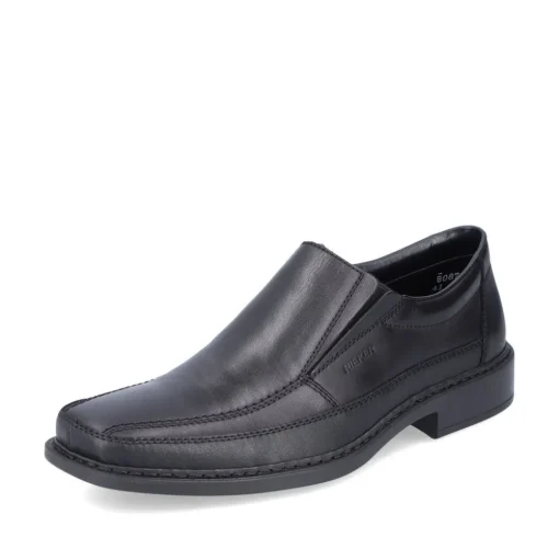 Rieker Antistress Herren Slipper elegant Leder Extraweite- H schwarz S13 B0873-00
