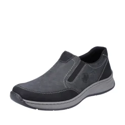 Rieker Antistress Herren Slipper Schlupfschuh Extraweite Wechselfußbett schwarz S23 14362-00