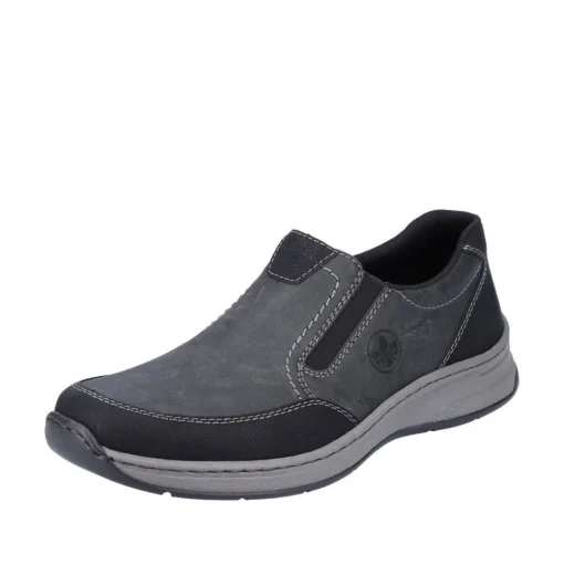 Rieker Antistress Herren Slipper Schlupfschuh Extraweite Wechselfußbett schwarz S23 14362-00
