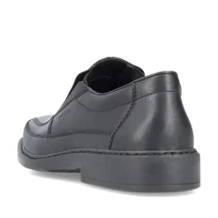 Rieker Antistress Herren Slipper elegant Leder Extraweite- H schwarz S13 B0873-00