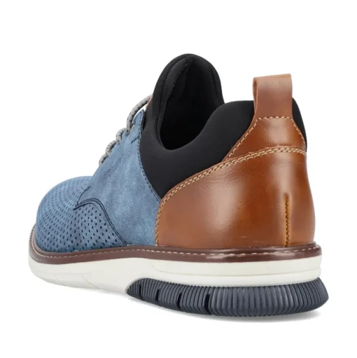 Rieker Antistress Herren Slipper Lochmuster blau S13 14450-14