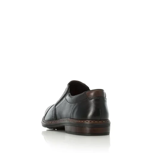 Rieker Antistress Herren Slipper Leder klassisch schwarz S13 17659-00