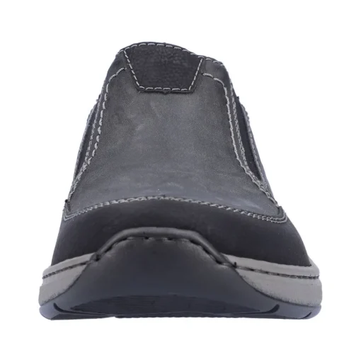 Rieker Antistress Herren Slipper Schlupfschuh Extraweite Wechselfußbett schwarz S23 14362-00