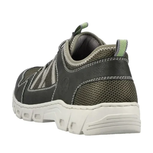 Rieker Antistress Herren Slipper Schlupfschuh Schnellschnürung Wechselfußbett grün S12 14555-54