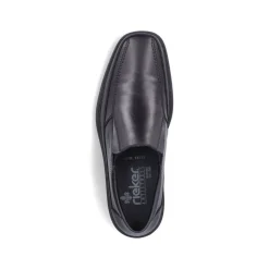 Rieker Antistress Herren Slipper elegant Leder Extraweite- H schwarz S13 B0873-00