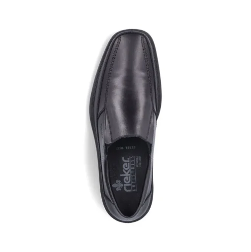 Rieker Antistress Herren Slipper elegant Leder Extraweite- H schwarz S13 B0873-00