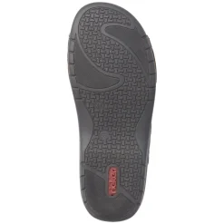 Rieker Antistress Herren Pantolette Klettverschluss Leder braun S12  25592-25