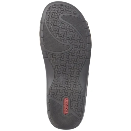 Rieker Antistress Herren Pantolette Klettverschluss Leder braun S12  25592-25