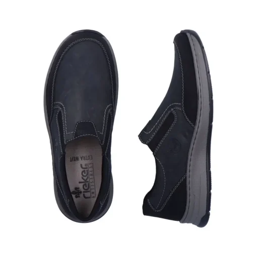 Rieker Antistress Herren Slipper Schlupfschuh Extraweite Wechselfußbett schwarz S23 14362-00
