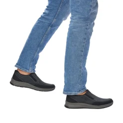 Rieker Antistress Herren Slipper Schlupfschuh Extraweite Wechselfußbett schwarz S23 14362-00