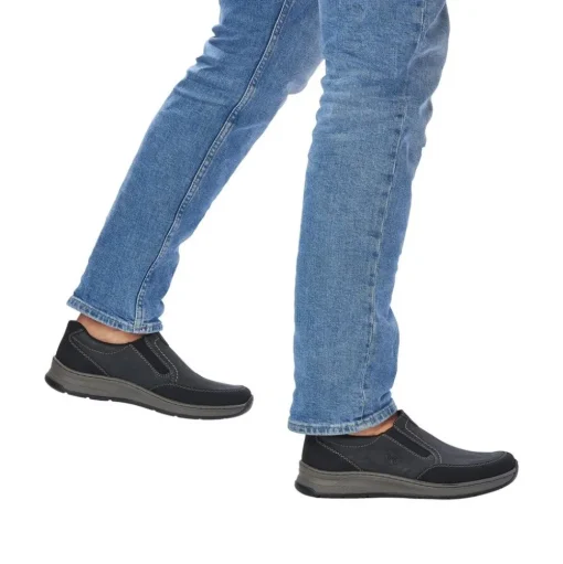Rieker Antistress Herren Slipper Schlupfschuh Extraweite Wechselfußbett schwarz S23 14362-00