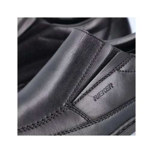 Rieker Antistress Herren Slipper elegant Leder Extraweite- H schwarz S13 B0873-00