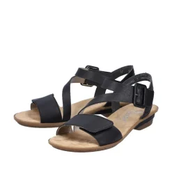 Rieker Antistress Sandalette Riemchen Klettverschluss schwarz S12 63460-00