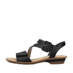 Rieker Antistress Sandalette Riemchen Klettverschluss schwarz S12 63460-00