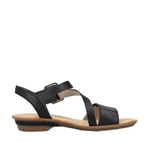 Rieker Antistress Sandalette Riemchen Klettverschluss schwarz S12 63460-00