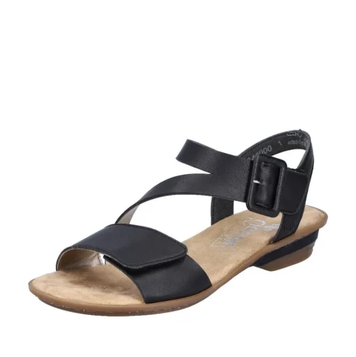 Rieker Antistress Sandalette Riemchen Klettverschluss schwarz S12 63460-00
