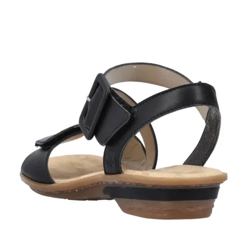 Rieker Antistress Sandalette Riemchen Klettverschluss schwarz S12 63460-00
