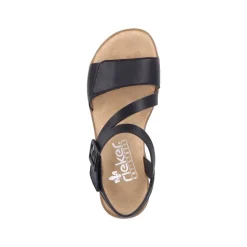 Rieker Antistress Sandalette Riemchen Klettverschluss schwarz S12 63460-00