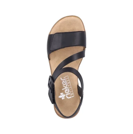 Rieker Antistress Sandalette Riemchen Klettverschluss schwarz S12 63460-00