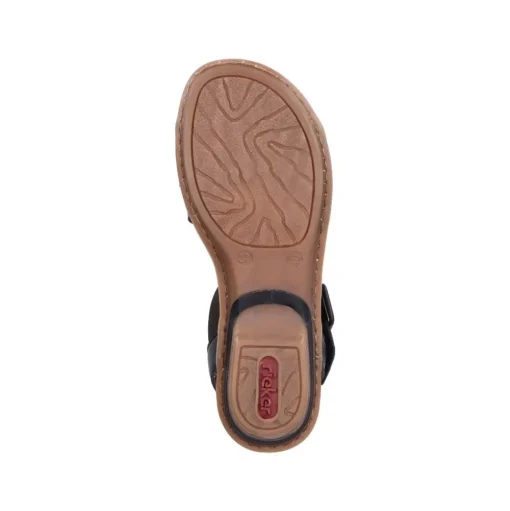 Rieker Antistress Sandalette Riemchen Klettverschluss schwarz S12 63460-00
