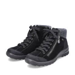 Rieker Antistress Schnürschuh  Rauleder RiekerTEX- Membran schwarz S21 L7132-01