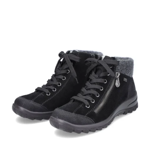Rieker Antistress Schnürschuh  Rauleder RiekerTEX- Membran schwarz S21 L7132-01