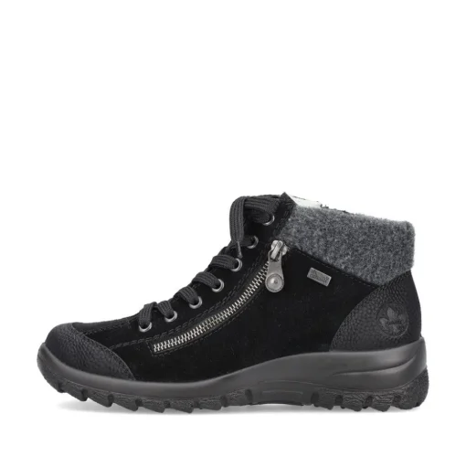 Rieker Antistress Schnürschuh  Rauleder RiekerTEX- Membran schwarz S21 L7132-01