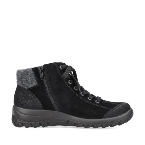 Rieker Antistress Schnürschuh  Rauleder RiekerTEX- Membran schwarz S21 L7132-01